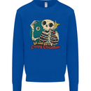 We Wish You a Creepy Christmas Skull Mens Sweatshirt Jumper Royal Blue