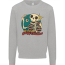 We Wish You a Creepy Christmas Skull Mens Sweatshirt Jumper Sports Grey