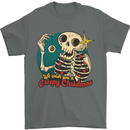 We Wish You a Creepy Christmas Skull Mens T-Shirt Cotton Gildan Charcoal