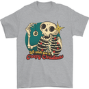 We Wish You a Creepy Christmas Skull Mens T-Shirt Cotton Gildan Sports Grey