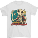 We Wish You a Creepy Christmas Skull Mens T-Shirt Cotton Gildan White