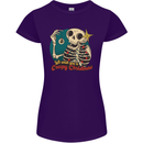 We Wish You a Creepy Christmas Skull Womens Petite Cut T-Shirt Purple