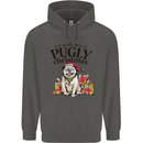 We Wish You a Pugly Christmas Funny Pug Childrens Kids Hoodie Storm Grey