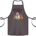 We Wish You a Pugly Christmas Funny Pug Cotton Apron 100% Organic Dark Grey