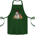 We Wish You a Pugly Christmas Funny Pug Cotton Apron 100% Organic Forest Green