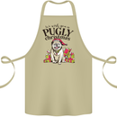 We Wish You a Pugly Christmas Funny Pug Cotton Apron 100% Organic Khaki