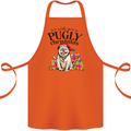 We Wish You a Pugly Christmas Funny Pug Cotton Apron 100% Organic Orange