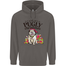 We Wish You a Pugly Christmas Funny Pug Mens 80% Cotton Hoodie Charcoal