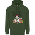 We Wish You a Pugly Christmas Funny Pug Mens 80% Cotton Hoodie Forest Green