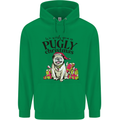 We Wish You a Pugly Christmas Funny Pug Mens 80% Cotton Hoodie Irish Green