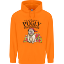 We Wish You a Pugly Christmas Funny Pug Mens 80% Cotton Hoodie Orange