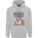 We Wish You a Pugly Christmas Funny Pug Mens 80% Cotton Hoodie Sports Grey