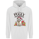 We Wish You a Pugly Christmas Funny Pug Mens 80% Cotton Hoodie White