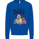 We Wish You a Pugly Christmas Funny Pug Mens Sweatshirt Jumper Royal Blue