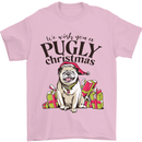 We Wish You a Pugly Christmas Funny Pug Mens T-Shirt Cotton Gildan Light Pink