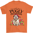 We Wish You a Pugly Christmas Funny Pug Mens T-Shirt Cotton Gildan Orange