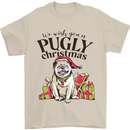We Wish You a Pugly Christmas Funny Pug Mens T-Shirt Cotton Gildan Sand