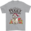 We Wish You a Pugly Christmas Funny Pug Mens T-Shirt Cotton Gildan Sports Grey