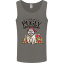We Wish You a Pugly Christmas Funny Pug Mens Vest Tank Top Charcoal
