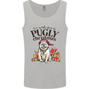 We Wish You a Pugly Christmas Funny Pug Mens Vest Tank Top Sports Grey