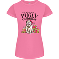 We Wish You a Pugly Christmas Funny Pug Womens Petite Cut T-Shirt Azalea