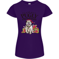 We Wish You a Pugly Christmas Funny Pug Womens Petite Cut T-Shirt Purple