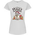 We Wish You a Pugly Christmas Funny Pug Womens Petite Cut T-Shirt White