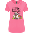 We Wish You a Pugly Christmas Funny Pug Womens Wider Cut T-Shirt Azalea