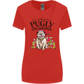 We Wish You a Pugly Christmas Funny Pug Womens Wider Cut T-Shirt Red