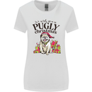 We Wish You a Pugly Christmas Funny Pug Womens Wider Cut T-Shirt White