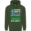 We're Basically Cucumbers With Anxiety Childrens Kids Hoodie Forest Green