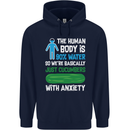 We're Basically Cucumbers With Anxiety Childrens Kids Hoodie Navy Blue