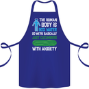 We're Basically Cucumbers With Anxiety Cotton Apron 100% Organic Royal Blue