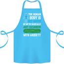 We're Basically Cucumbers With Anxiety Cotton Apron 100% Organic Turquoise