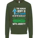 We're Basically Cucumbers With Anxiety Kids Sweatshirt Jumper Forest Green