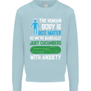 We're Basically Cucumbers With Anxiety Kids Sweatshirt Jumper Light Blue