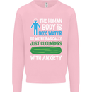 We're Basically Cucumbers With Anxiety Kids Sweatshirt Jumper Light Pink