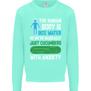 We're Basically Cucumbers With Anxiety Kids Sweatshirt Jumper Peppermint
