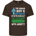 We're Basically Cucumbers With Anxiety Kids T-Shirt Childrens Chocolate