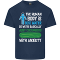 We're Basically Cucumbers With Anxiety Kids T-Shirt Childrens Navy Blue