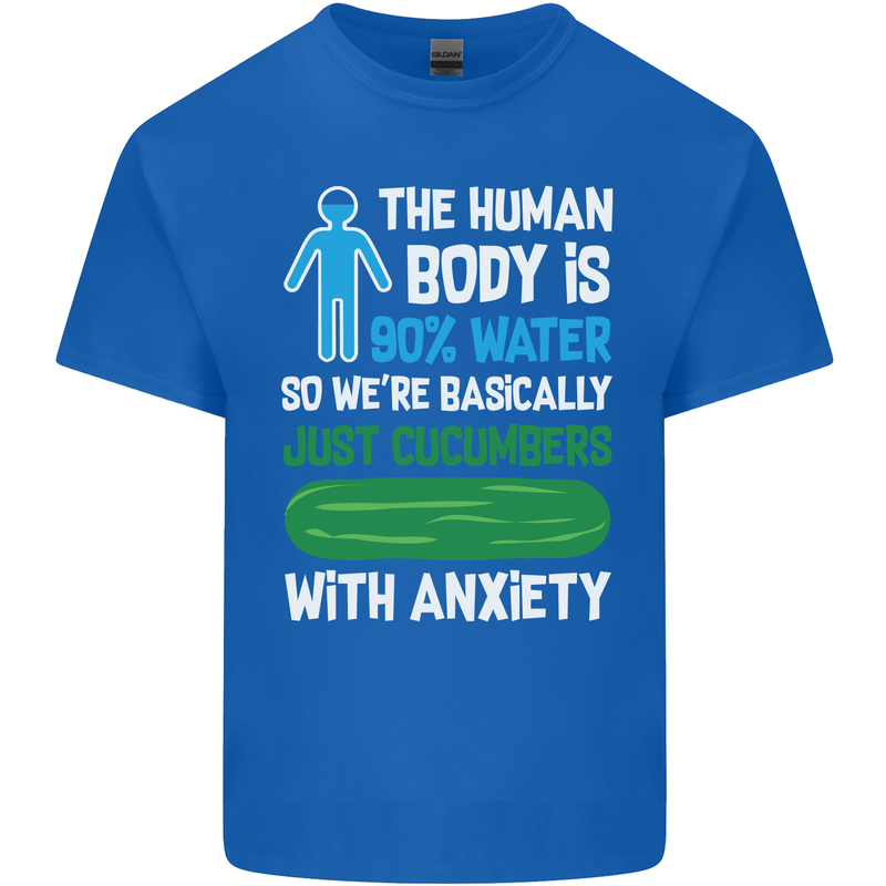 We're Basically Cucumbers With Anxiety Kids T-Shirt Childrens Royal Blue