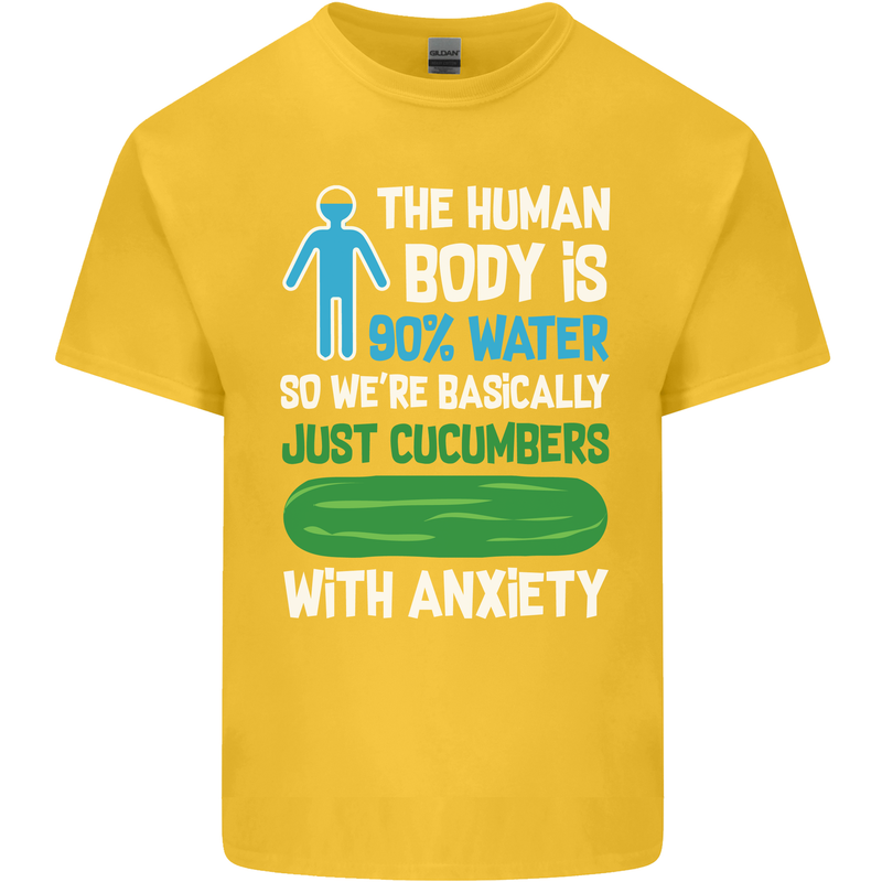 We're Basically Cucumbers With Anxiety Kids T-Shirt Childrens Yellow