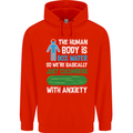 We're Basically Cucumbers With Anxiety Mens 80% Cotton Hoodie Bright Red