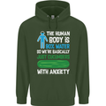 We're Basically Cucumbers With Anxiety Mens 80% Cotton Hoodie Forest Green