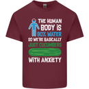 We're Basically Cucumbers With Anxiety Mens Cotton T-Shirt Tee Top Maroon