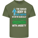 We're Basically Cucumbers With Anxiety Mens Cotton T-Shirt Tee Top Military Green