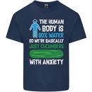 We're Basically Cucumbers With Anxiety Mens Cotton T-Shirt Tee Top Navy Blue