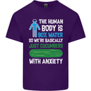 We're Basically Cucumbers With Anxiety Mens Cotton T-Shirt Tee Top Purple