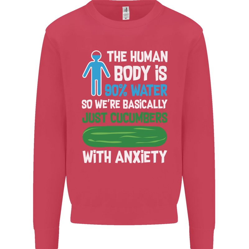 We're Basically Cucumbers With Anxiety Mens Sweatshirt Jumper Heliconia