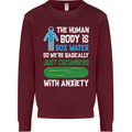 We're Basically Cucumbers With Anxiety Mens Sweatshirt Jumper Maroon